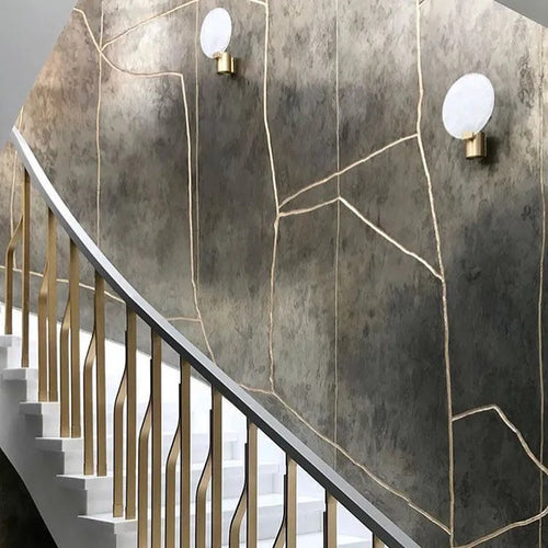 applique murale en cuivre et verre au design minimaliste - vue 6 sur 7