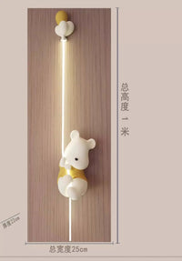 applique murale led ours décorative pour chambre enfant
