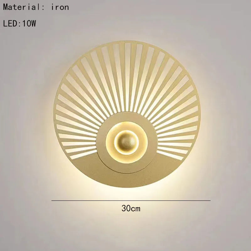 applique murale led ronde art déco pour ambiance chaleureuse - vue 8 sur 12