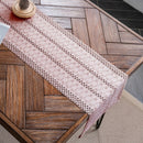 Chemin de table brodé style français franges déco