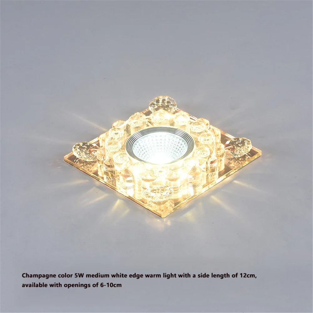 plafonnier led rgb carré en cristal pour décoration intérieure variée - vue 15 sur 24