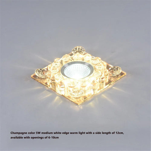 plafonnier led rgb carré en cristal pour décoration intérieure variée - vue 16 sur 24