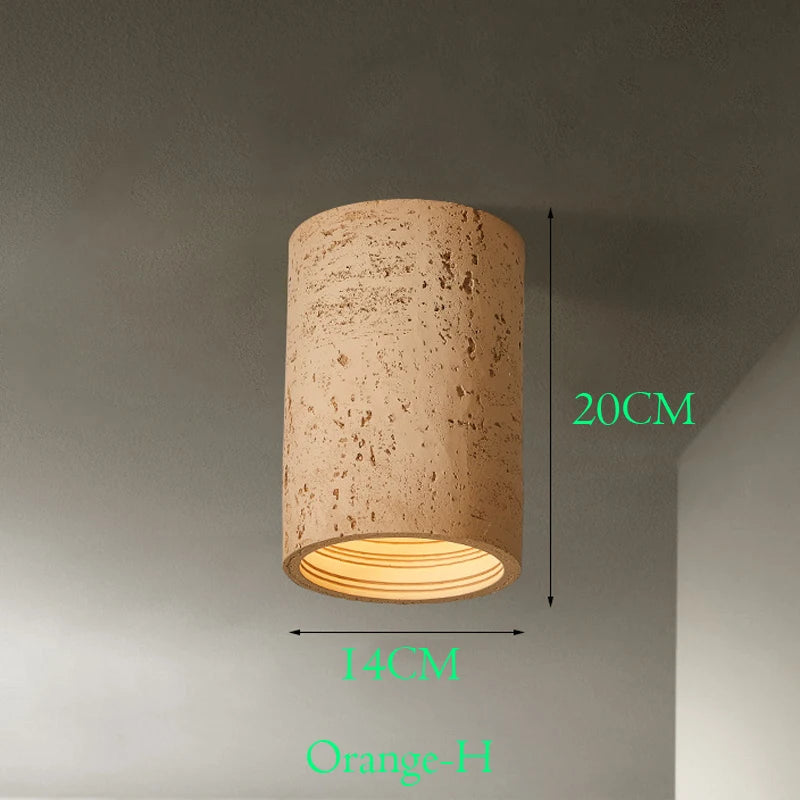 Wabi Sabi – spot lumineux Led en ciment rouge - vue 10 sur 16