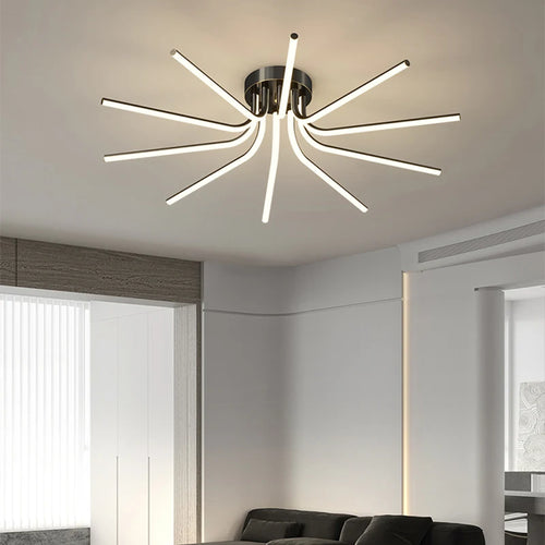Plafonnier LED en cuivre au design moderne - vue 6 sur 12