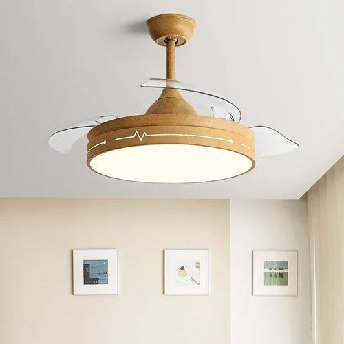 ventilateur de plafond avec lumière et contrôle caché moteur dc - vue 3 sur 12