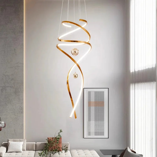 lustre suspension nordique pour éclairage intérieur salon - vue 4 sur 9