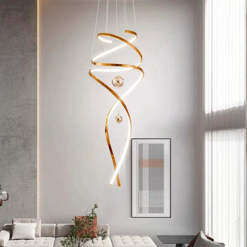 lustre suspension nordique pour éclairage intérieur salon - vue 3 sur 9