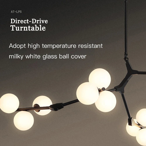 lustre moderne en verre pour décoration intérieure élégante - vue 10 sur 12