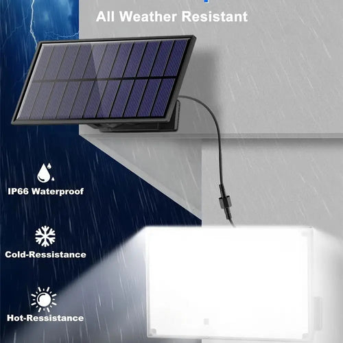 led lumière solaire extérieure étanche avec capteur de mouvement 3 modes - vue 2 sur 8