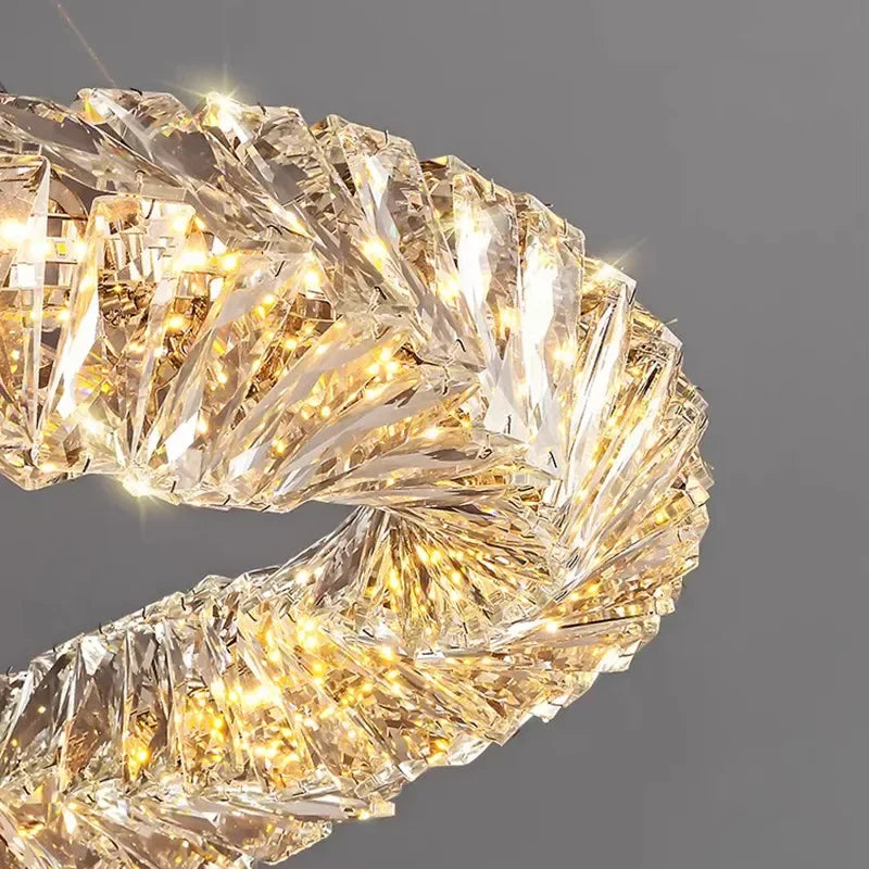 lustre cristal moderne avec télécommande dimmable pour restaurant - vue 6 sur 22