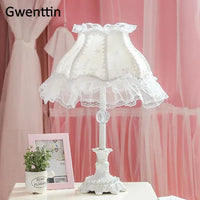 lampes de table en tissu style princesse décoratives à LED