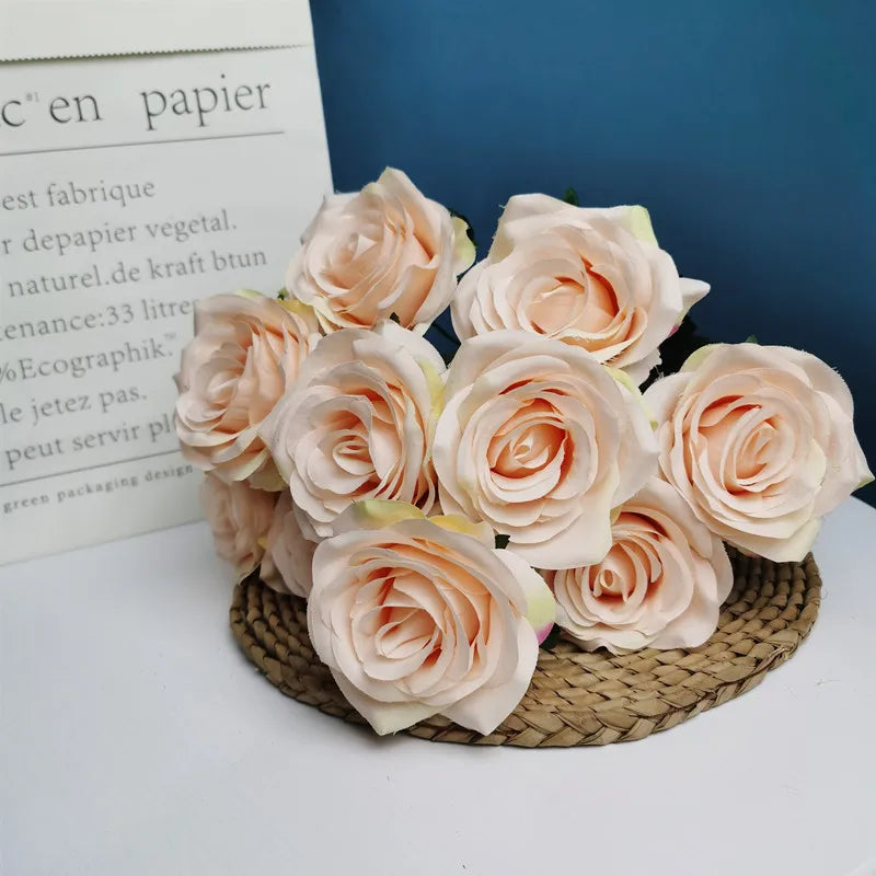 bouquet de roses artificielles pour mariage et décoration intérieure - vue 27 sur 30