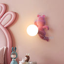 applique murale ours en résine et verre pour enfant
