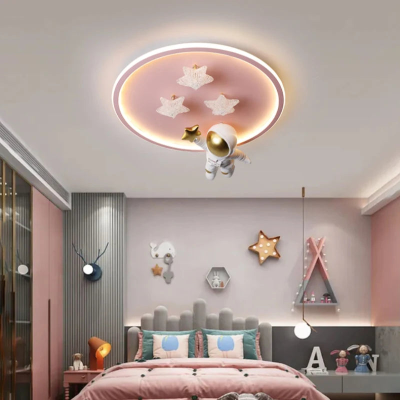 plafonnier moderne astronaute lampe créative pour enfants - vue 3 sur 8