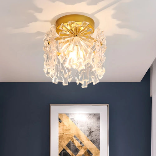 plafonnier en verre flocon de neige design moderne luxe - vue 2 sur 7