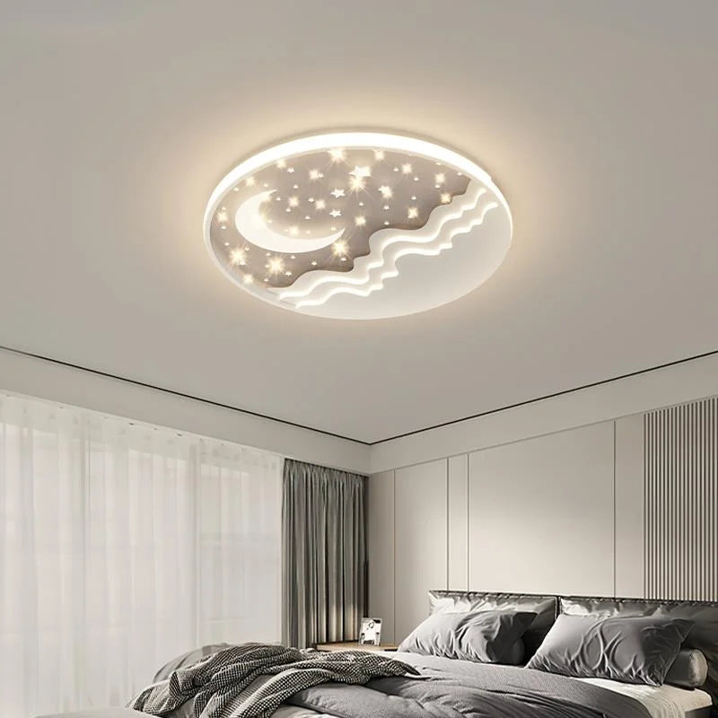 Modern Circular LED Chandelier Installed On The Ceiling, Interior Bedroom, Living Room Decorative Light, Creative Lighting - vue 3 sur 16