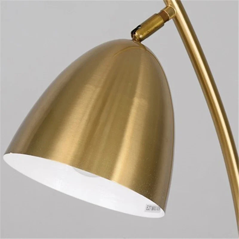 lampe sur pied nordique design en fer et marbre - vue 5 sur 10