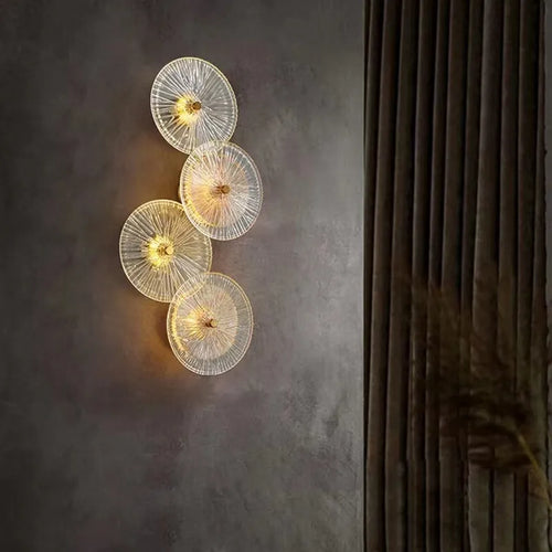 lampe led ronde en verre au design nordique moderne - vue 3 sur 8