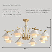 lampe de bureau en céramique cuivre avec angle réglable