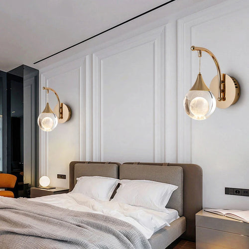 applique murale moderne en forme de goutte de cristal luxe - vue 3 sur 8