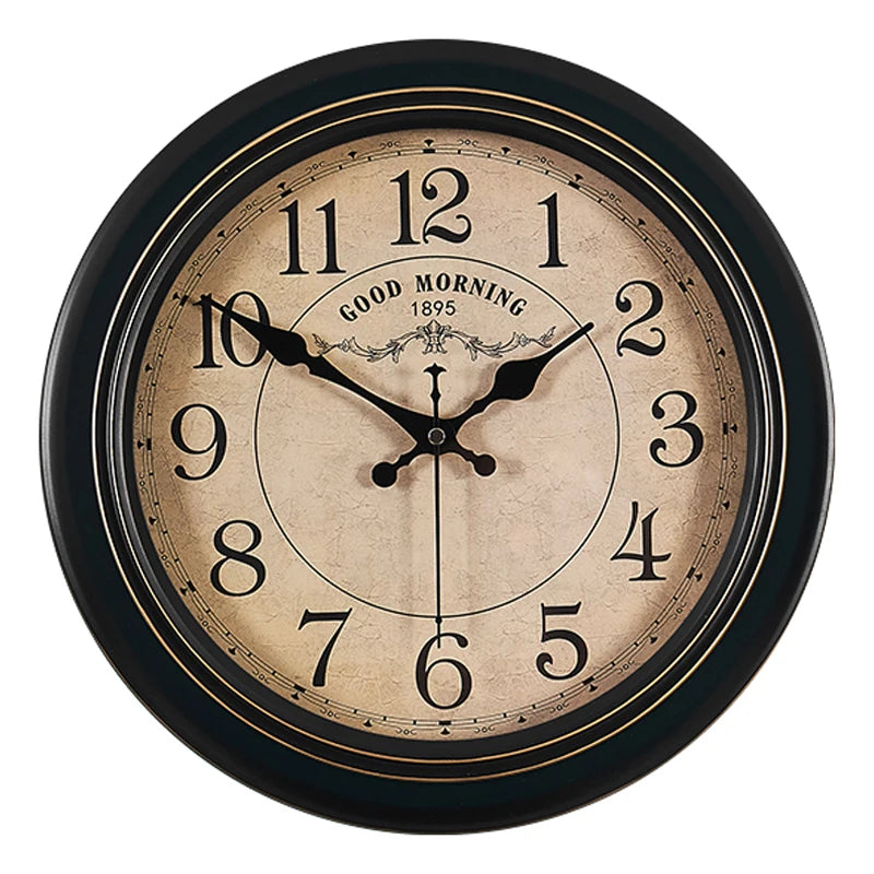 horloge murale vintage silencieuse design classique en métal - vue 11 sur 26
