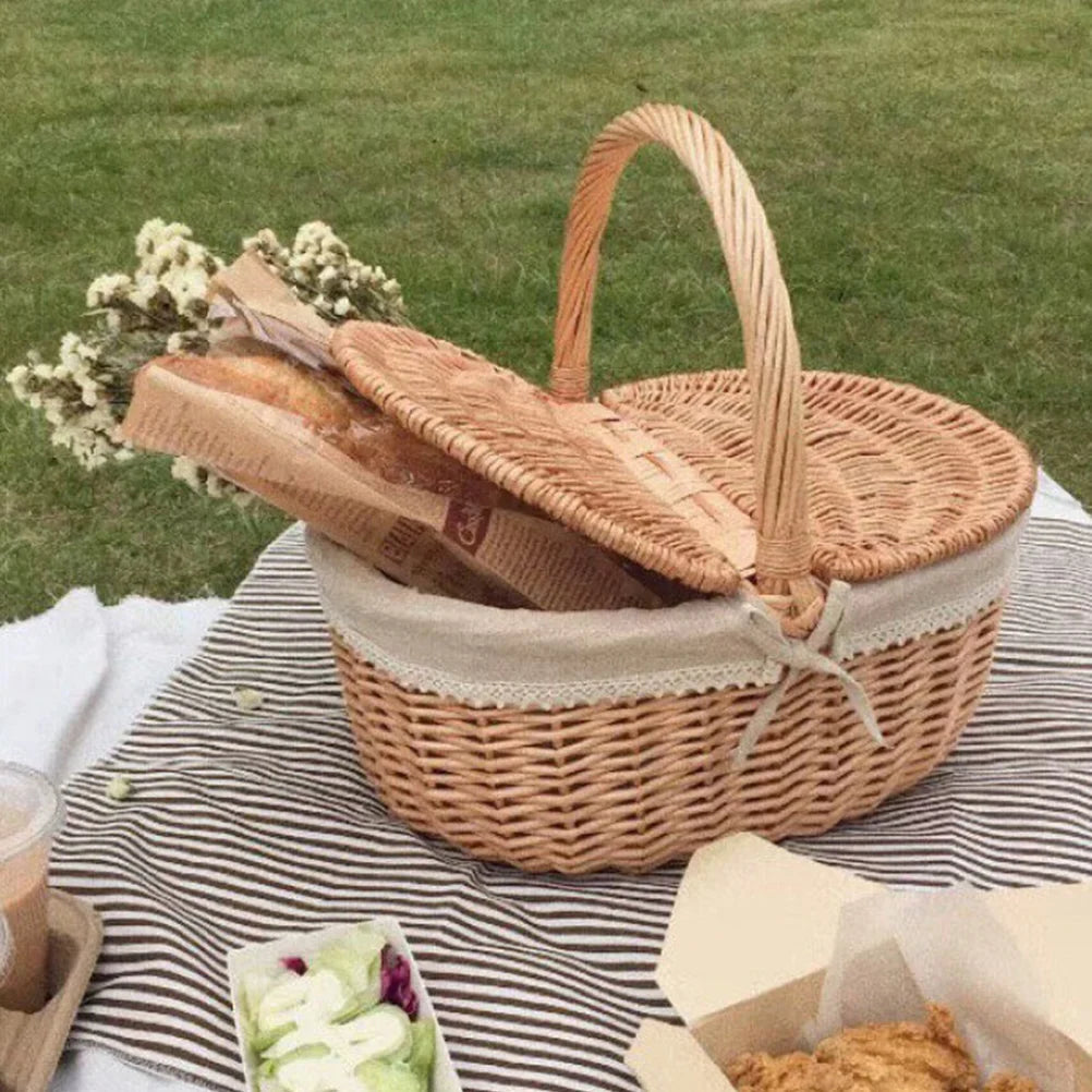 panier de rangement en osier pour fruits et collations - vue 6 sur 7