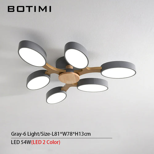 plafonnier LED gris en forme d'arbre - vue 12 sur 32