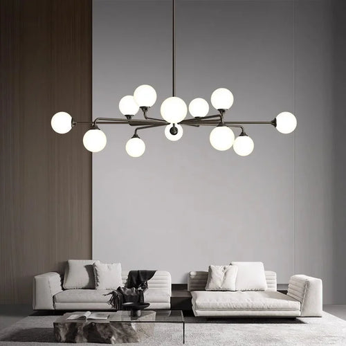 lustre moderne en verre suspendu pour décoration maison - vue 6 sur 8