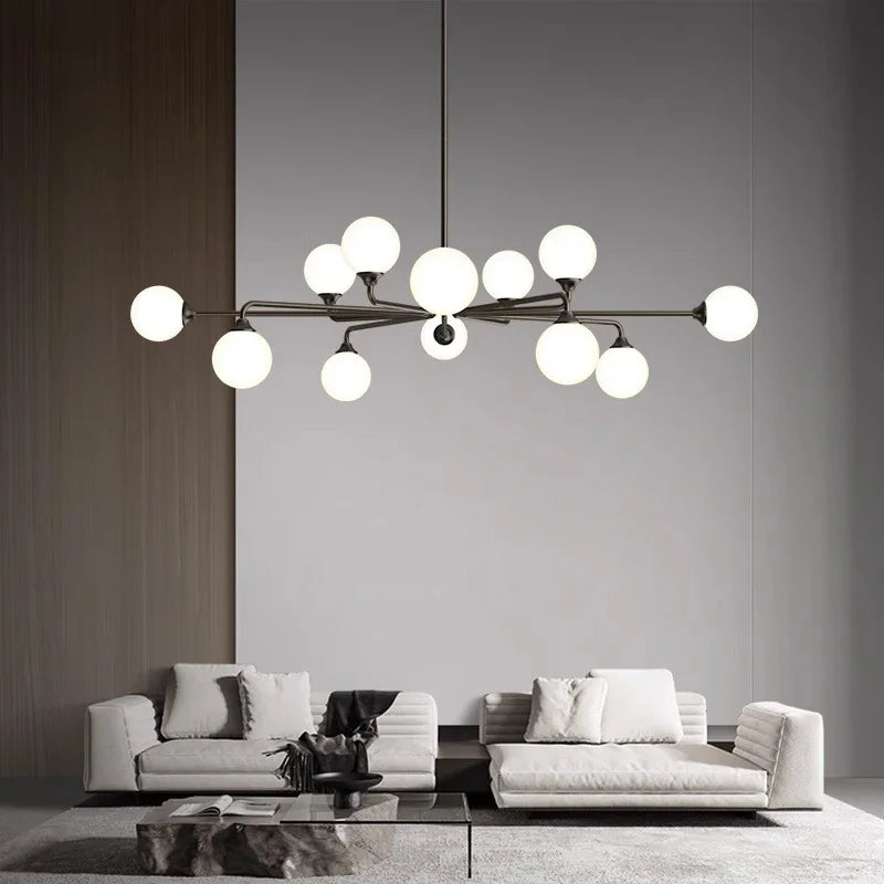 lustre moderne en verre suspendu pour décoration maison - vue 5 sur 8