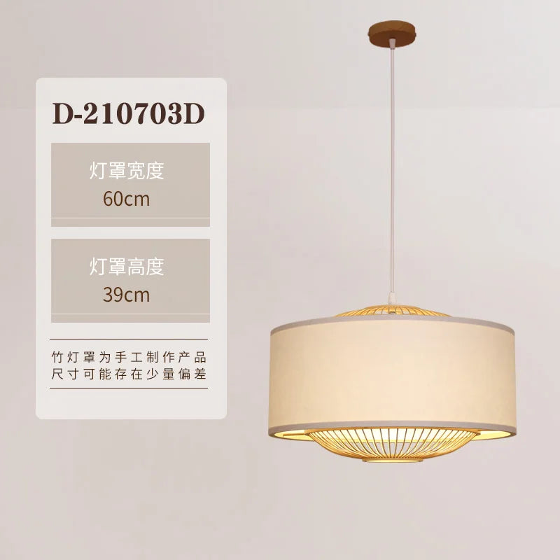 lustre en bambou style japonais pour intérieur zen - vue 10 sur 12
