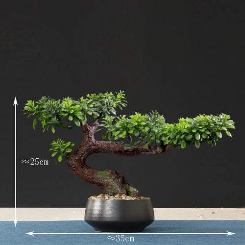 faux arbre bonsaï décoratif pour salon et aménagement paysager - vue 30 sur 36