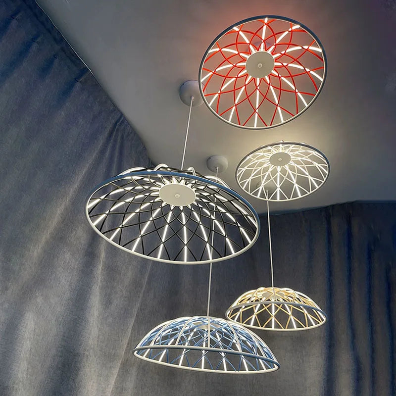 plafonnier moderne en corde tressée pour décoration intérieure - vue 2 sur 10