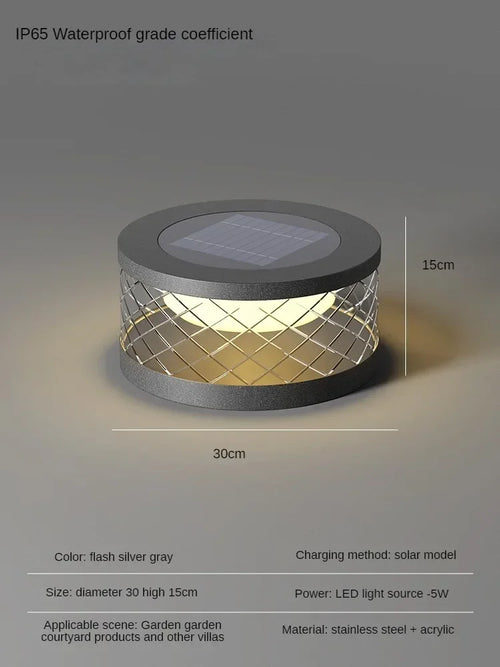 lampe led solaire avec détecteur de mouvement pour jardin extérieur - vue 7 sur 6