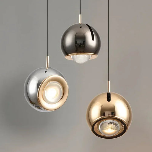 Suspension LED boule ronde moderne avec angle réglable - vue 2 sur 20