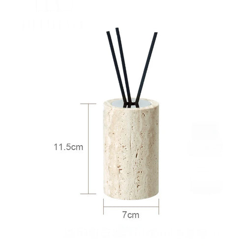 ensemble accessoires salle de bain en travertin beige naturel - vue 21 sur 28