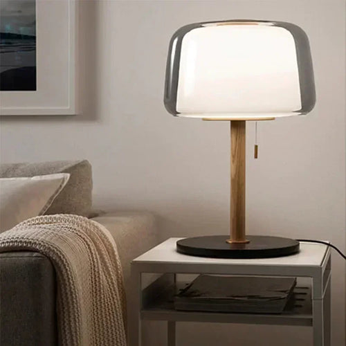 lampe de chevet design moderne en verre haut de gamme 2024 - vue 3 sur 7