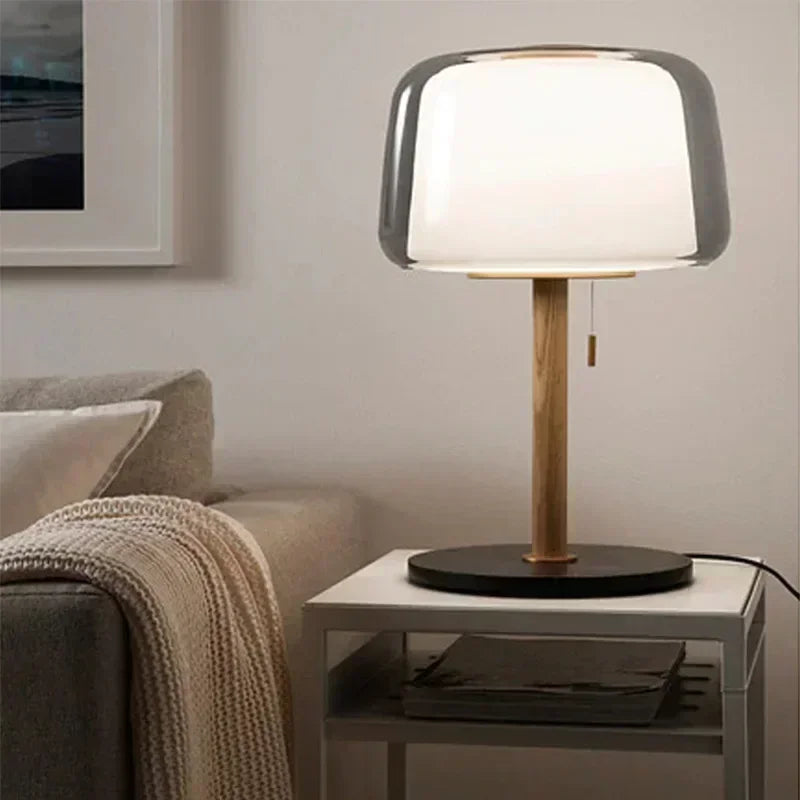 lampe de chevet design moderne en verre haut de gamme 2024 - vue 3 sur 7