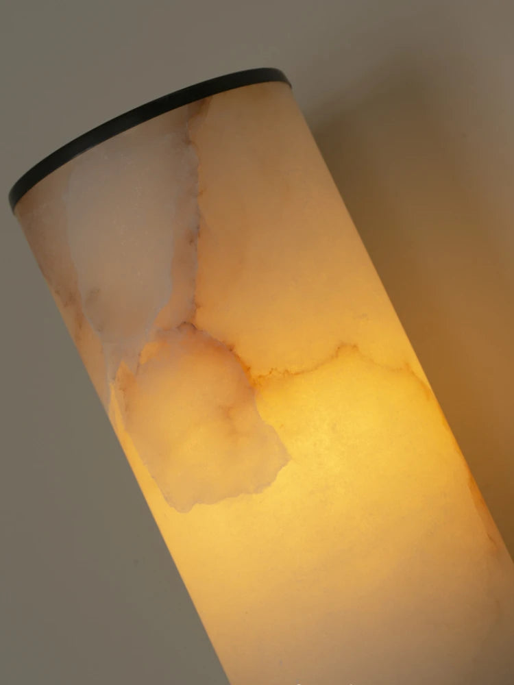 applique murale led minimaliste moderne en marbre naturel - vue 5 sur 10