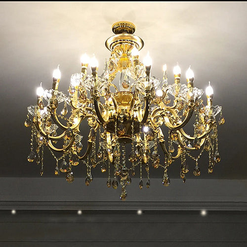 lustre en cristal moderne avec éclairage LED suspendu - vue 2 sur 18