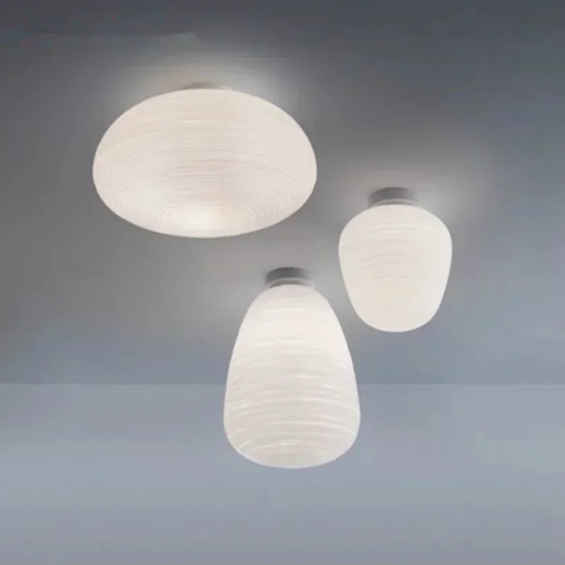 suspension led en verre style japonais moderne pour intérieur élégant - vue 4 sur 14