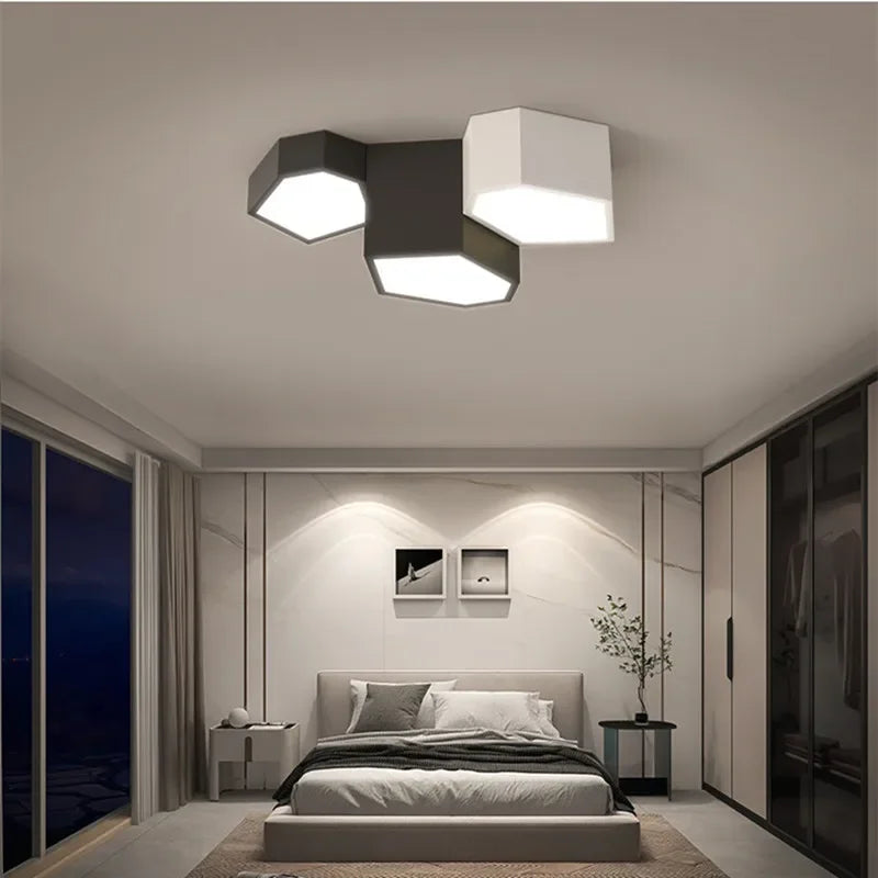 Plafonnier Led cubique irrégulier nordique - vue 5 sur 10