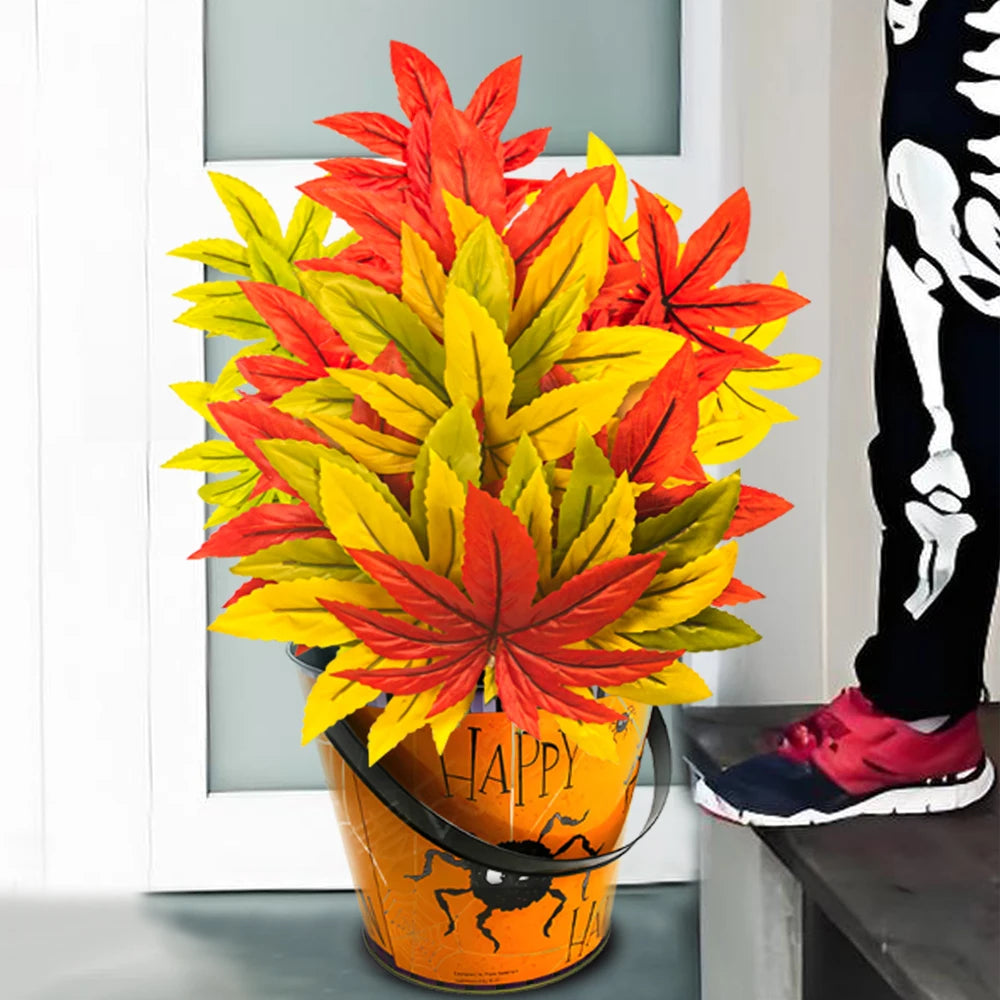 branche d'érable artificielle pour décoration d'automne et halloween - vue 6 sur 14