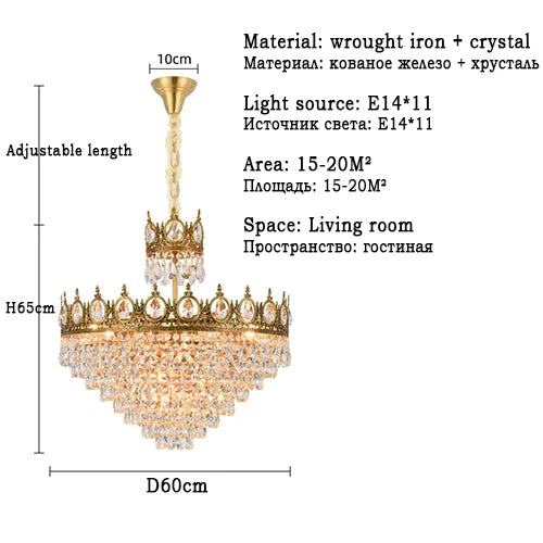 lustre en cristal pour un éclairage élégant et raffiné - vue 12 sur 14