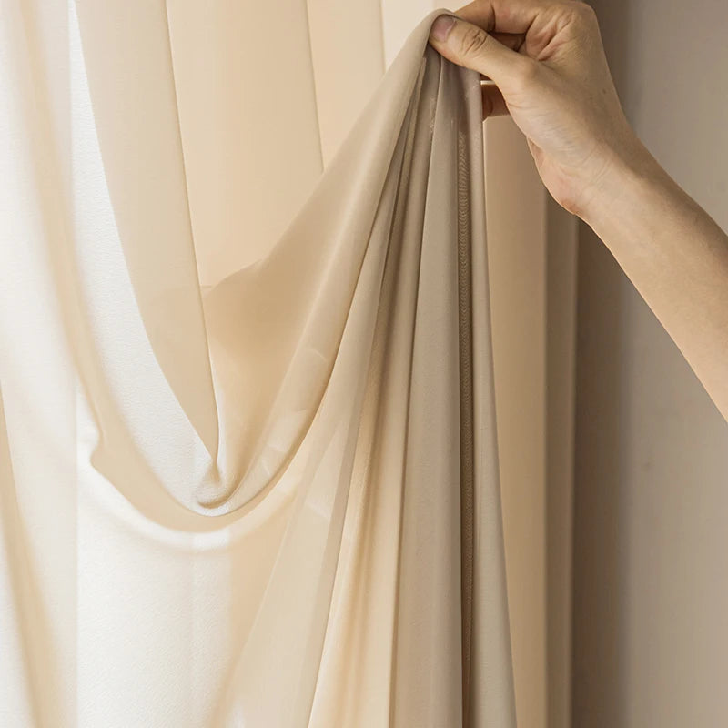 Voilage moderne en tulle leger pour salon chambre