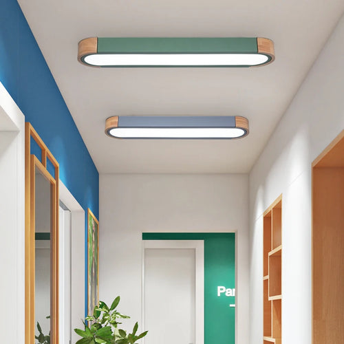 plafonnier led rectangulaire longue bande simple et créatif - vue 2 sur 15