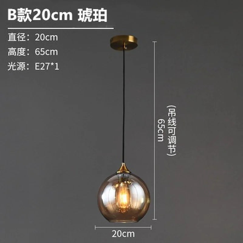 lustre en verre design nordique pour décoration intérieure - vue 22 sur 26