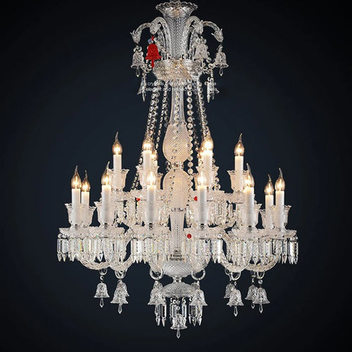 lustre en cristal transparent pour un éclairage élégant et raffiné - vue 4 sur 30
