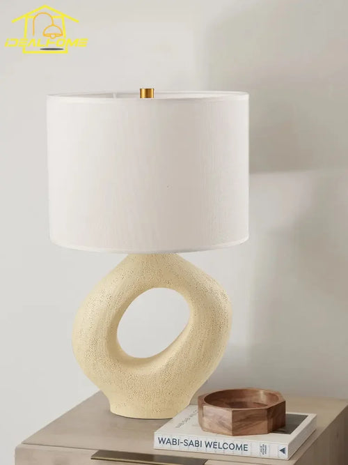 lampe de bureau moderne design en résine wabi-sabi décorative et artistique - vue 4 sur 13