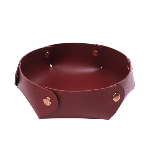 plateau en cuir pliable pour rangement et organisation - vue 10 sur 9