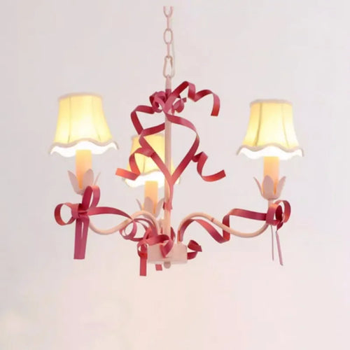 lustre mignon pour enfants éclairage suspendu avec nœud décoratif - vue 2 sur 14